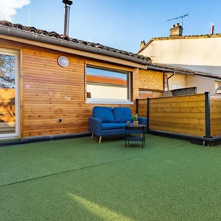 Le Toit Terrasse Proche Commodites Parking Facile Castelsarrasin Esterno foto